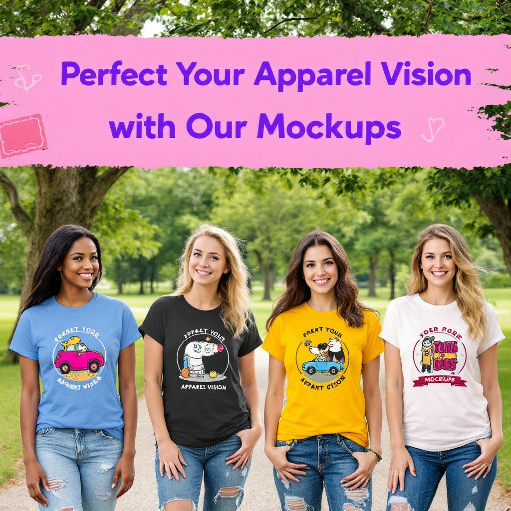Female Tshirt Model Mockups